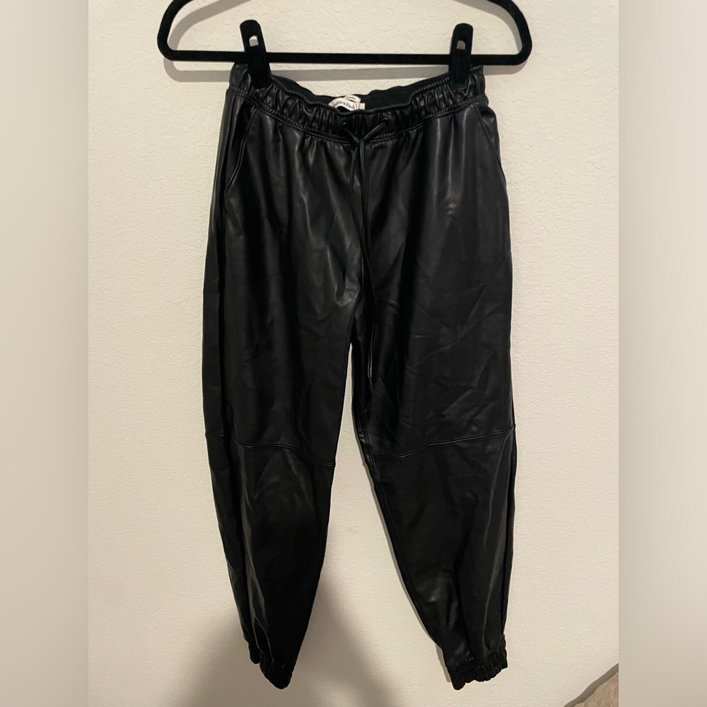 Leather Joggers